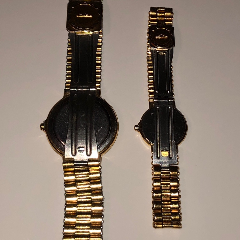 Longines Conquest His And Hers Matching Set Gold Tone Wrist Watches Authentic - Picture 2 of 16